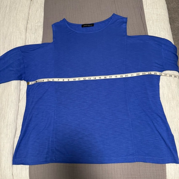 Jasmine & Juliana Blue Cold Shoulder Tunic Top - Picture 15 of 15